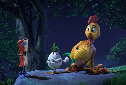 Un gallo con muchos huevos